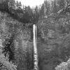 Black And White Multnomah Falls Paint By Number