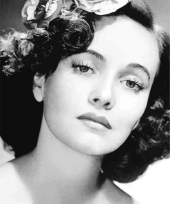 Black And White Teresa Wright Paint By Numbers