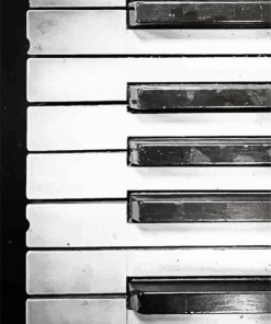 Black And White Vintage Piano Paint By Number