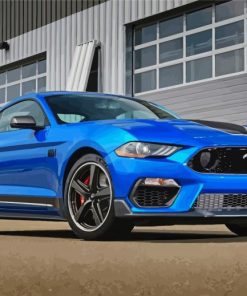 Blue Ford Mustang Paint By Number