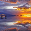 Bonneville Salt Flats At Sunset Paint By Number