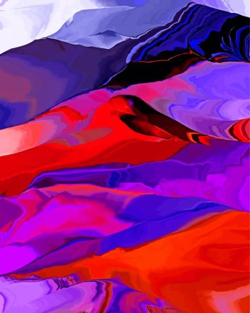 Colorful Abstract Hills Paint By Number