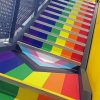 Colorful School Stairs Paint By Numbers