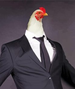 Cool Rooster In A Suit Paint By Numbers