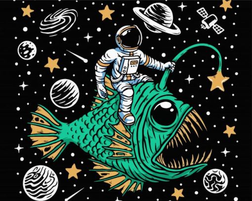 Deep Sea Fish In Space Paint By Number