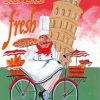 Italian Chef On A Bicycle Paint By Number