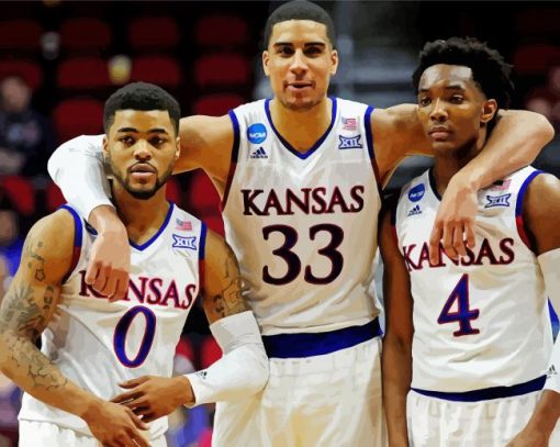 Kansas Jayhawks Basketball Players Paint By Number