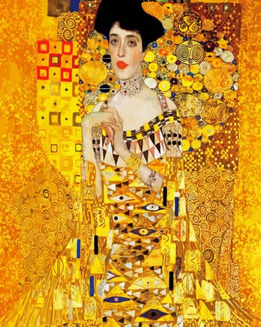 Lady In Gold Paint By Number