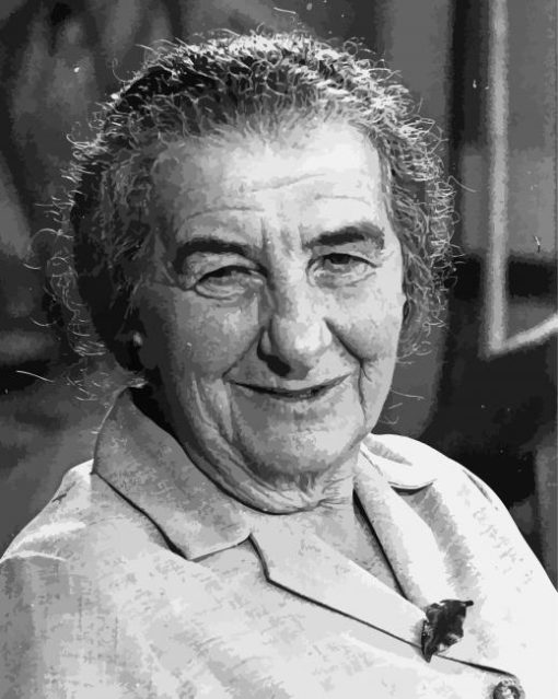 Monochrome Golda Meir Paint By Numbers