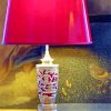 Pink Vintage Asian Lamp Paint By Number