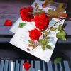 Red Flowers And Piano Paint By Numbers