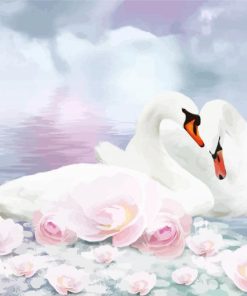 Romantic Swan Art Paint By Numbers