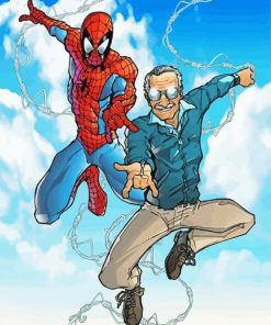 Spiderman And Stan Lee Paint By Number