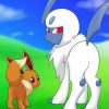 Absol And Eevee Paint By Numbers