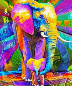 Abstract Elephants Paint By Numbers