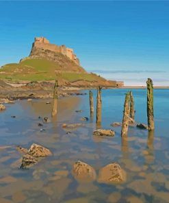 Aesthetic Holy Island Of Lindisfarne Beach Paint By Number