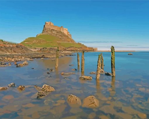 Aesthetic Holy Island Of Lindisfarne Beach Paint By Number