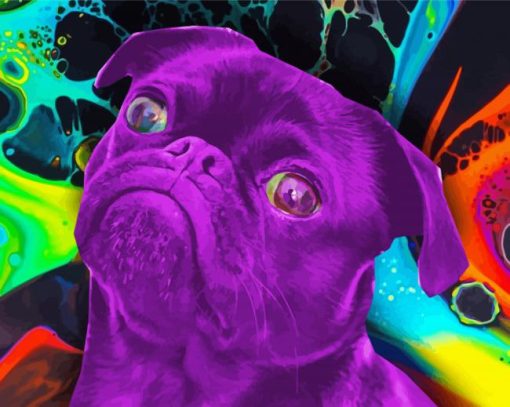 Aesthetic Psychedelic Dog Paint By Numbers