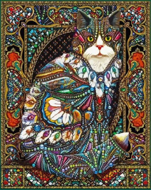 Aesthetic Tapestry Cat Paint By Number