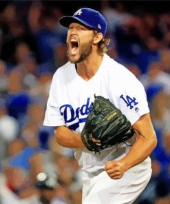 American Baseball Pitcher Clayton Kershaw Paint By Numbers