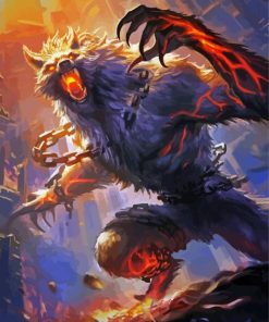 Animated Fenrir Paint By Numbers