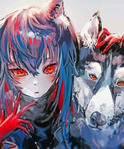 Anime Wolf Girl Art Paint By Number