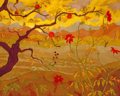 Apple Tree With Red Fruit Paul Ranson Paint By Numbers