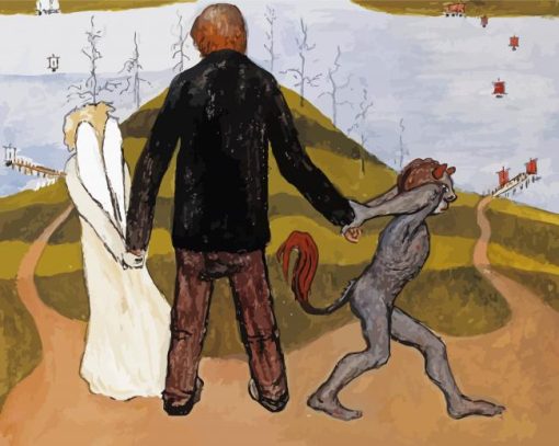 At The Crossroads Hugo Simberg Paint By Numbers