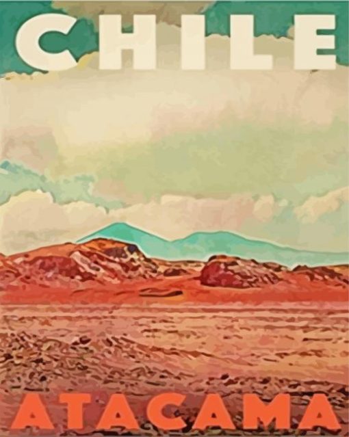 Atacama Desert Chile Poster Paint By Number