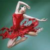 Ballerina In Red Paint By Number