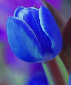 Beautiful Blue Tulip Paint By Numbers