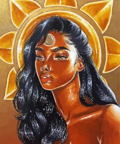 Black Goddess Of The Sun Paint By Numbers