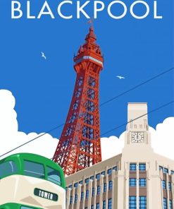 Blackpool Tower Poster Paint By Number