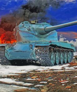 Blue Amx 50 Tank Paint By Numbers