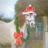 Christmas Horse With Wreath Paint By Number