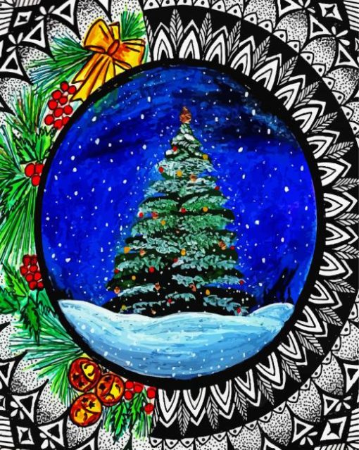 Christmas Mandala Art Paint By Number