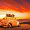 Classic Car And Sunset Paint By Numbers