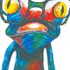 Colorful Lizard With Glasses Paint By Numbers