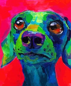 Dachshund Dog Colorful Paint By Number