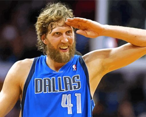 Dirk Nowitzki Player Paint By Numbers