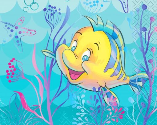 Disney Flounder Paint By Number