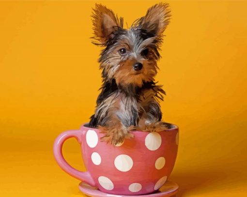 Dog In The Cup Paint By Number