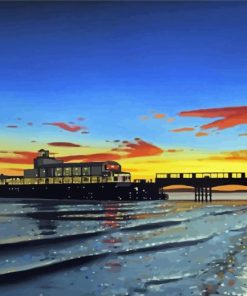 England Bournemouth Pier At Sunset Paint By Number