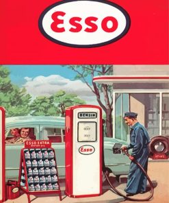 Esso Gas Station Paint By Numbers