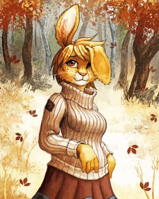 Female Bunny Paint By Numbers