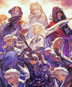 Final Fantasy XIV Characters Art Paint By Numbers