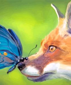 Fox Butterfly Art Paint By Number