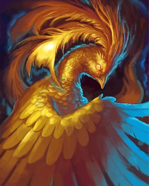 Golden Phoenix Bird Paint By Number