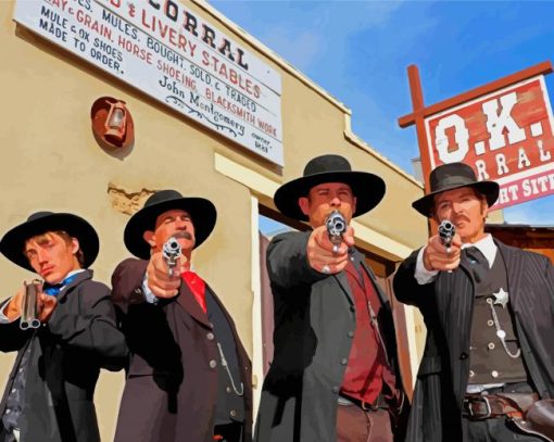 Gunfight At the Ok Corral Group Paint By Numbers