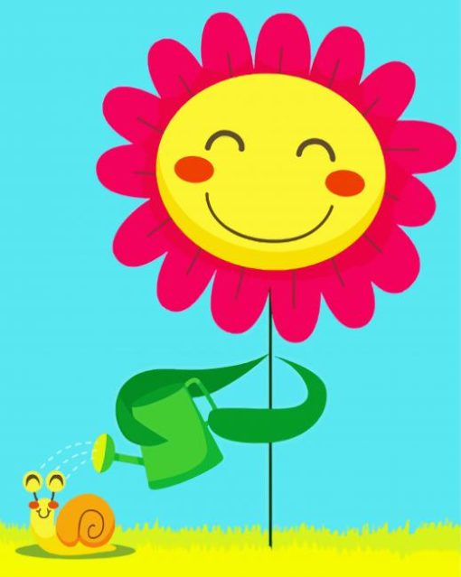 Happy Flower Paint By Number